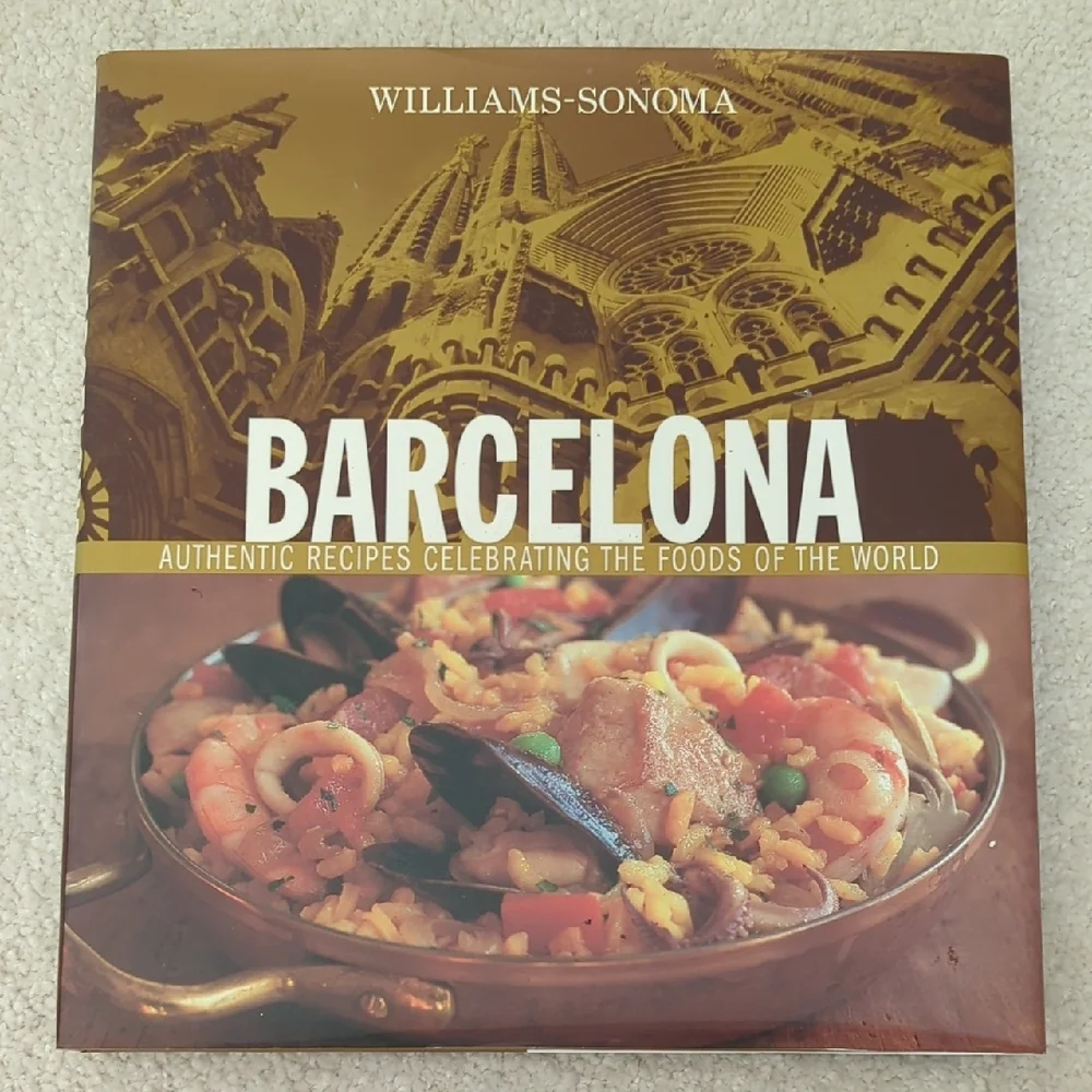 3 For $30. Williams Sonoma Barcelona Recipe Book with Golden Cover